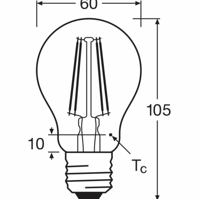Luminaires Osram E27 7.5 Watt blanc neutre 1055 Lumen