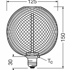 Luminaires Osram E27 3.5 Watt blanc chaud dimmable 150 Lumen