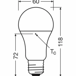 Luminaires Osram E27 14 Watt blanc chaud 1521 Lumen