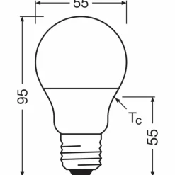 Luminaires Osram E27 4.9 Watt blanc chaud 470 Lumen