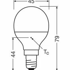Luminaires Osram E14 3.3 Watt blanc neutre 250 Lumen