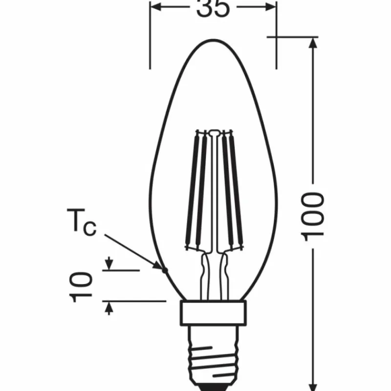 Luminaires Osram E14 1.2 Watt blanc neutre 255 Lumen