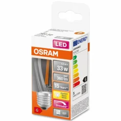 Luminaires Osram E27 4.8 Watt blanc chaud dimmable 360 Lumen