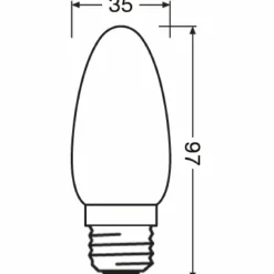 Luminaires Osram E27 5.5 Watt blanc chaud 806 Lumen