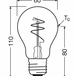 Luminaires Osram E27 4.9 Watt blanc chaud dimmable 470 Lumen
