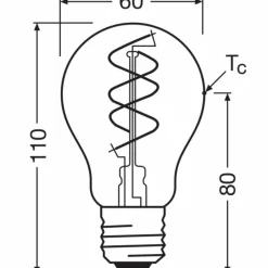 Luminaires Osram E27 8 Watt blanc chaud dimmable 806 Lumen
