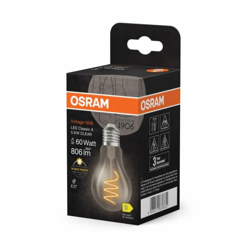 Luminaires Osram E27 5.9 Watt blanc chaud 806 Lumen