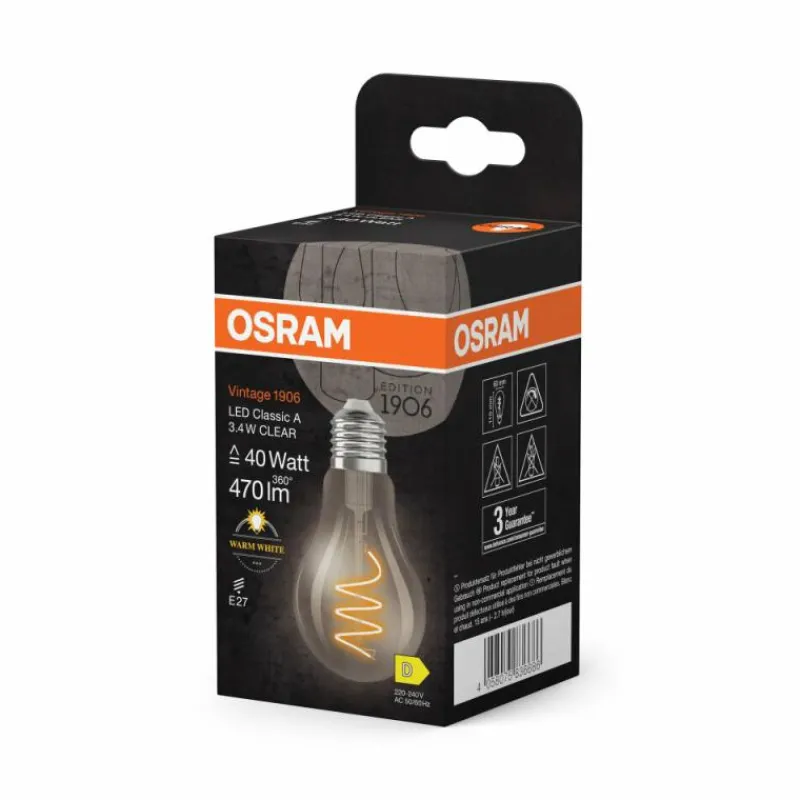 Luminaires Osram E27 3.4 Watt blanc chaud 470 Lumen