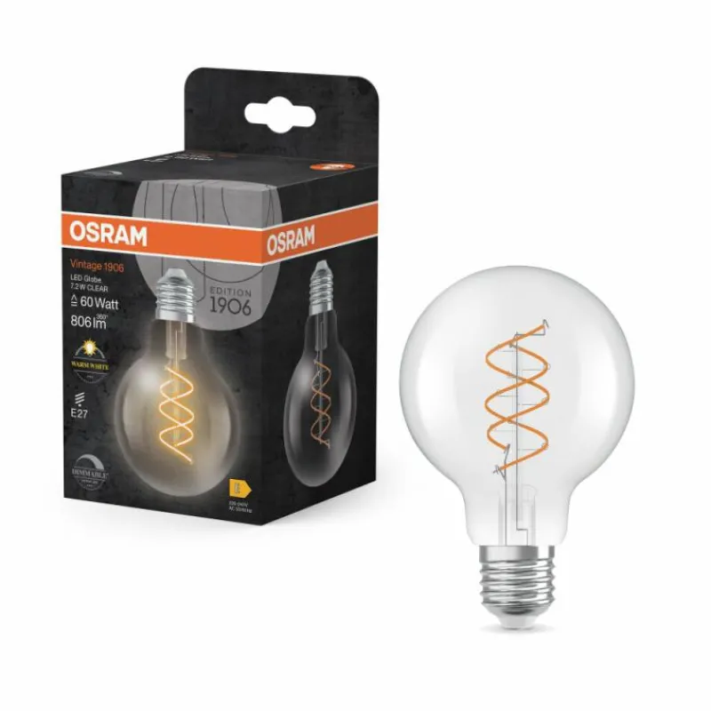 Luminaires Osram E27 7.2 Watt blanc chaud dimmable 806 Lumen