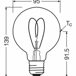 Luminaires Osram E27 7.2 Watt blanc chaud dimmable 806 Lumen