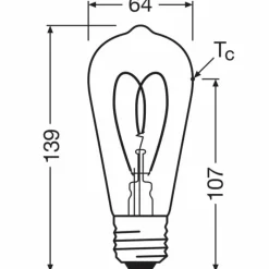 Luminaires Osram E27 7.2 Watt blanc chaud dimmable 806 Lumen