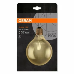 Luminaires Osram E27 LED 4 Watt blanc chaud 380 Lumen