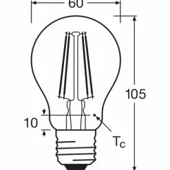 Luminaires Osram E27 LED 6.5 Watt blanc neutre 806 Lumen