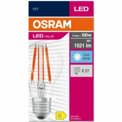 Luminaires Osram E27 LED 11 Watt blanc neutre 1521 Lumen