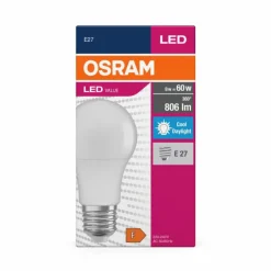 Luminaires Osram E27 LED 8.5 Watt blanc lumière du jour 806 Lumen