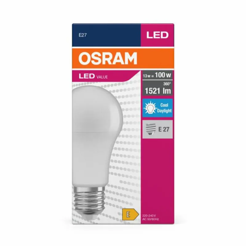 Luminaires Osram E27 LED 13 Watt blanc lumière du jour 1521 Lumen