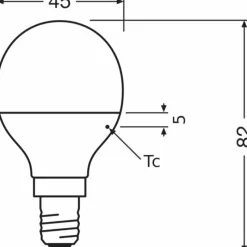 Luminaires Osram E14 LED 4.9 Watt blanc chaud 470 Lumen