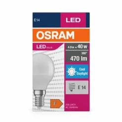 Luminaires Osram E14 LED 4.9 Watt blanc lumière du jour 470 Lumen