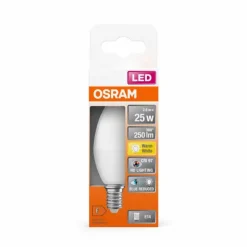 Luminaires Osram E14 LED 2.8 Watt blanc chaud 245 Lumen