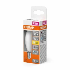 Luminaires Osram E14 LED 2.8 Watt blanc chaud 245 Lumen