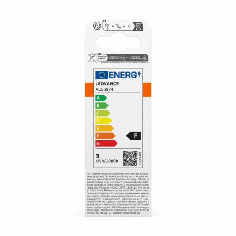 Luminaires Osram E14 LED 2.8 Watt blanc chaud 245 Lumen