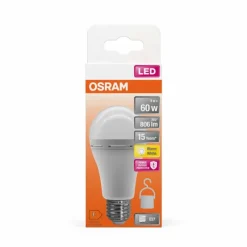 Luminaires Osram E27 LED 8 Watt blanc chaud 806 Lumen