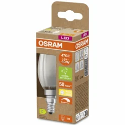 Luminaires Osram E14 LED 2.9 Watt blanc chaud dimmable 470 Lumen