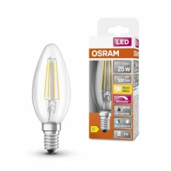 Luminaires Osram E14 LED 2.2 Watt blanc chaud dimmable 300 Lumen