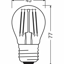 Luminaires Osram E27 LED 2.2 Watt blanc chaud dimmable 300 Lumen