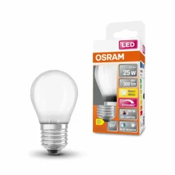 Luminaires Osram E27 LED 2.2 Watt blanc chaud dimmable 300 Lumen