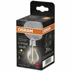 Luminaires Osram E27 LED 1.8 Watt blanc chaud 100 Lumen