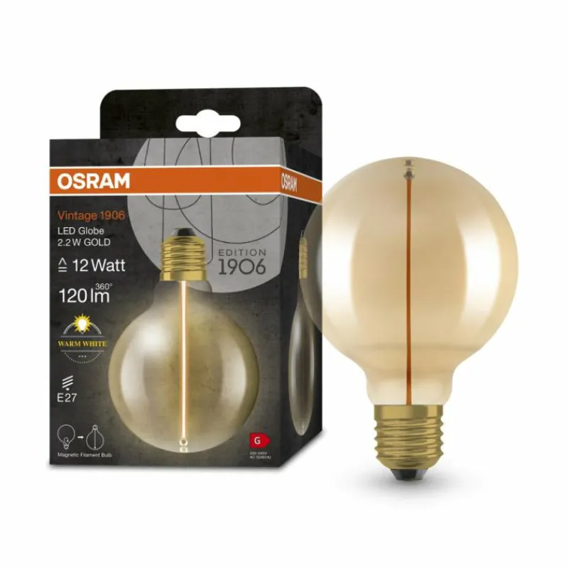 Luminaires Osram E27 LED 2.2 Watt blanc chaud 120 Lumen