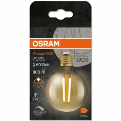 Luminaires Osram E27 LED 7.2 Watt blanc chaud dimmable 806 Lumen