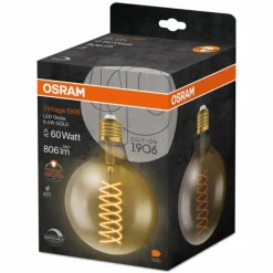Luminaires Osram E27 LED 8.4 Watt blanc chaud dimmable 806 Lumen