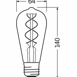 Luminaires Osram E27 LED 4 Watt blanc chaud 300 Lumen