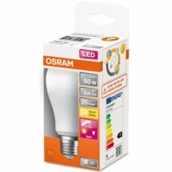 Luminaires Osram E27 LED 8.8 Watt blanc chaud 806 Lumen