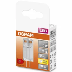 Luminaires Osram G4 LED 0.6 Watt blanc chaud 55 Lumen