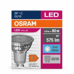 Luminaires Osram GU10 LED 6.9 Watt blanc neutre 575 Lumen