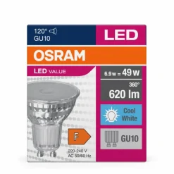 Luminaires Osram GU10 LED 6.9 Watt blanc neutre 620 Lumen
