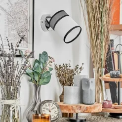 Lampes En Tissu-hofstein Lundegaard Spot de plafond, Applique murale, Spot mural Chrome, 1 lumière