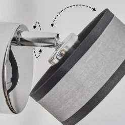 Lampes En Tissu-hofstein Lundegaard Spot de plafond, Applique murale, Spot mural Chrome, 1 lumière