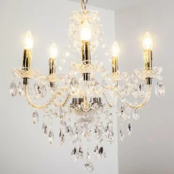 hofstein Lustre à 5 lampes Transparent, 5 lumières* Lustres