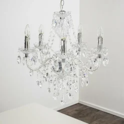 hofstein Lustre à 5 lampes Transparent, 5 lumières* Lustres