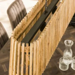 Lampes En Bois-hofstein lustre Kierbon Écru, 5 lumières