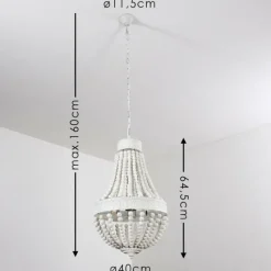 Luminaires Orientaux-hofstein Lustre Ararat Blanc, 3 lumières