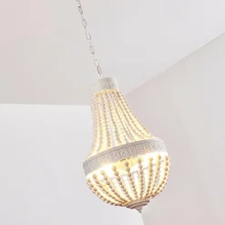 Luminaires Orientaux-hofstein Lustre Ararat Blanc, 3 lumières