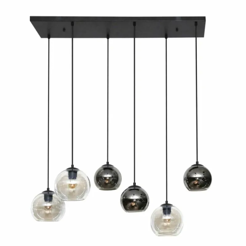 Zijlstra lustre Bicolore Anthracite, 7 lumières