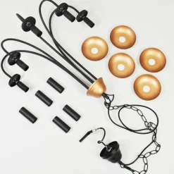 Luminaires Rustiques-hofstein Lustre Cassague Noir, 5 lumières