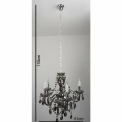 Luminaires Reality Lustre Delhi Noir, 5 lumières* Lustres