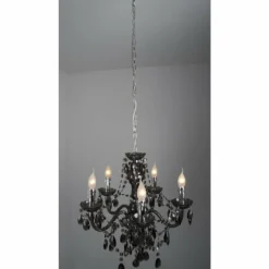 Luminaires Reality Lustre Delhi Noir, 5 lumières* Lustres